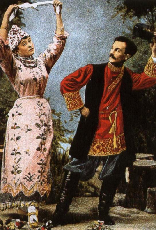 nikolay gogol russian folk dancers oil painting picture
